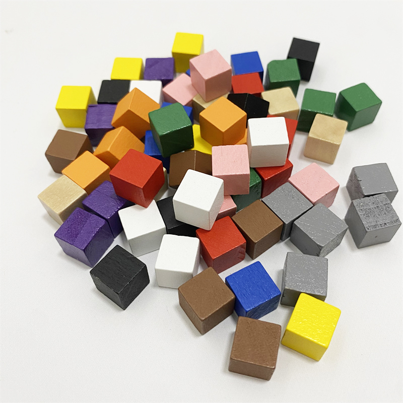 Board Game The Sims - 50 ピース/ロット 10 ミリメートルカラフルな木製サイコロキューブチェスの駒直角トークンパズルボードゲーム