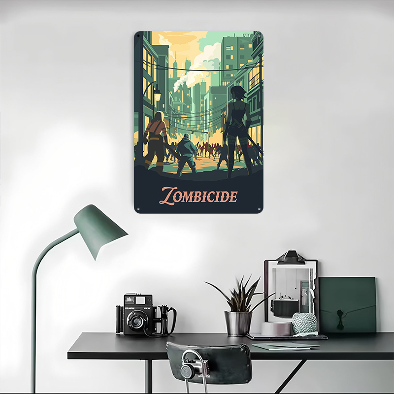 ゾンビサイドボードゲームにインスパイアされたブリキ製ポスター - Board Game Zombicide のレビューと価格