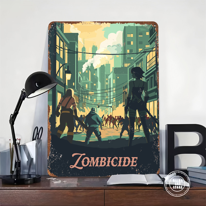 ゾンビサイドボードゲームにインスパイアされたメタルポスター、 - Board Game Zombicide のレビューと価格