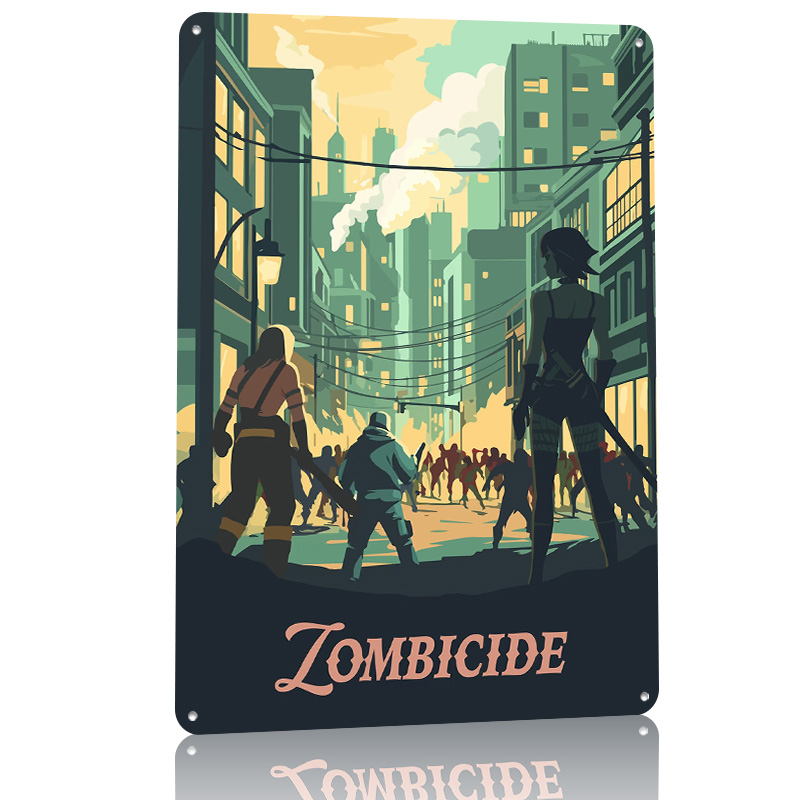 ゾンビサイドボードゲームにインスパイアされたメタルポスター、 - Board Game Zombicide のレビューと価格
