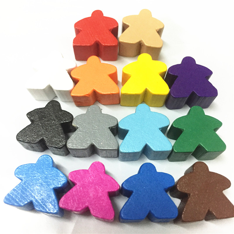 木製の木製チェスピース,14色,標準サイズ16mm,meep - Board Game Catan のレビューと価格