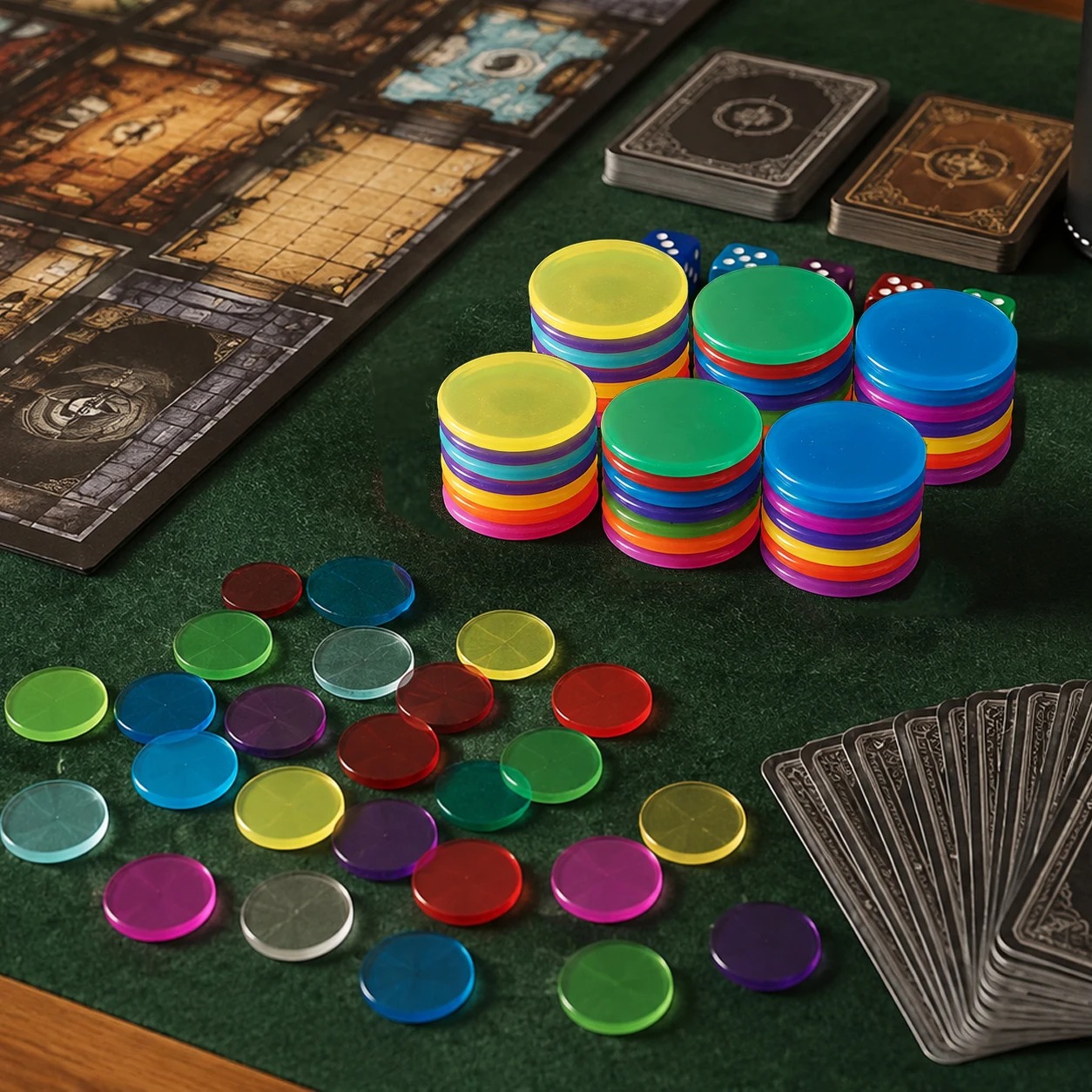 100/300個 プラスチックチップ DIYトークン カラフ - Board Game The Sims のレビューと価格